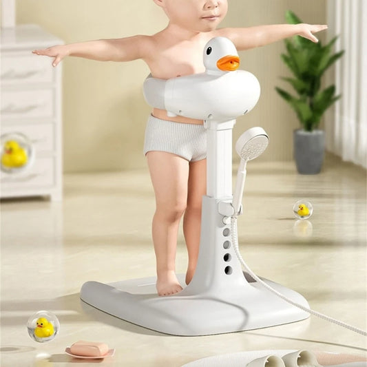 Cartoon Duck Bathing Station 5-Gear Adjustable Baby Bath Stand